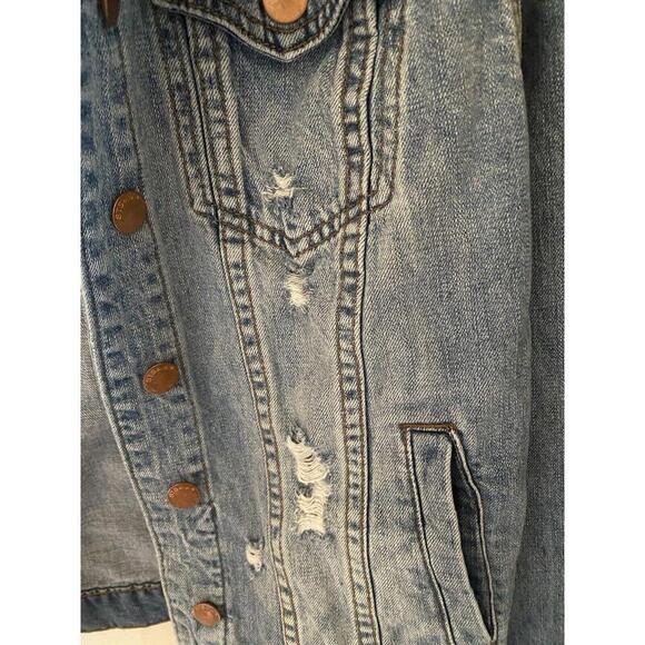STS BLUE Destressed Denim Jacket Sz.XS - Picture 3 of 6